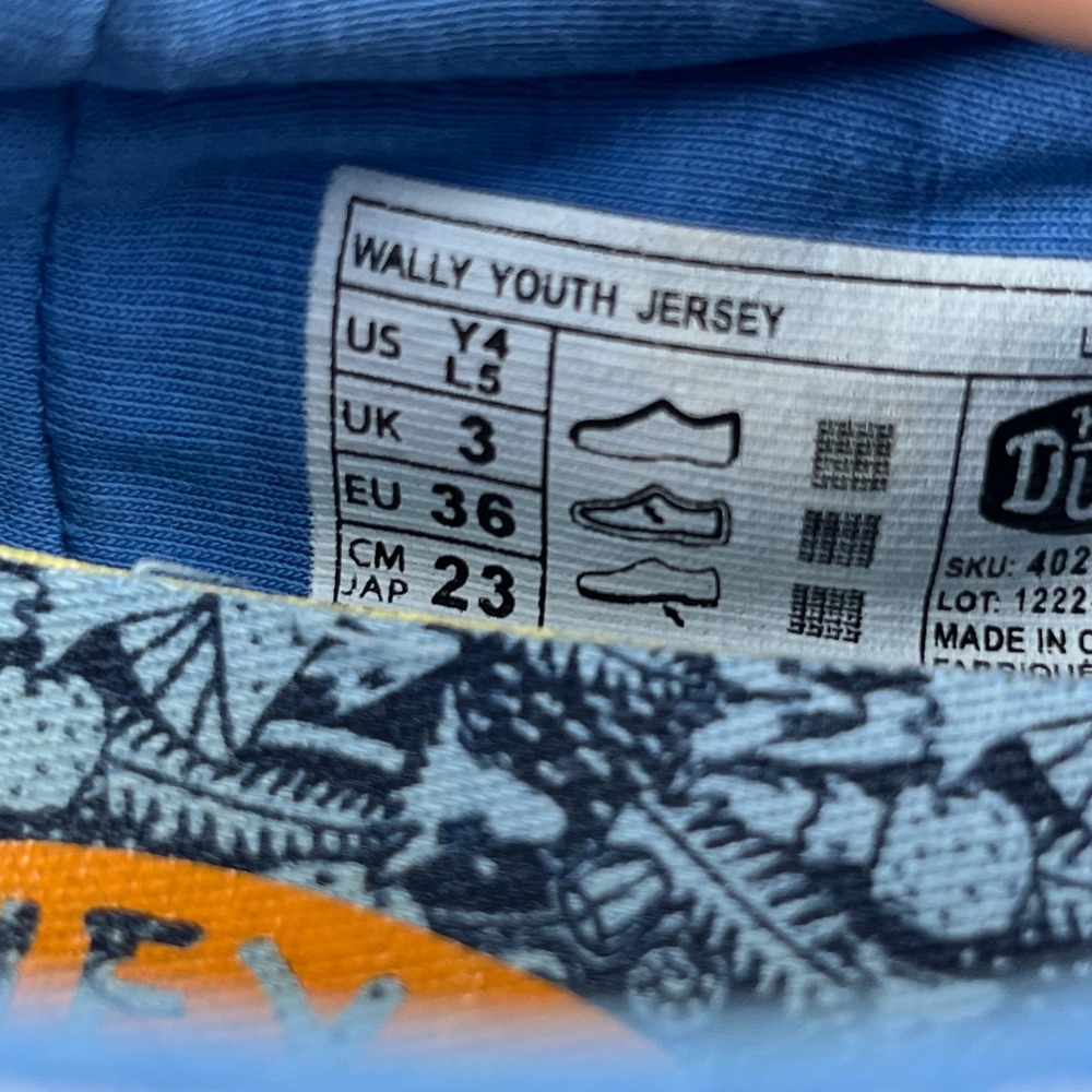Hey Dude Wally Youth Jersey Grey Blue Slip On Loafers Shoes Y4 L5 40222-025 - Picture 6 of 8